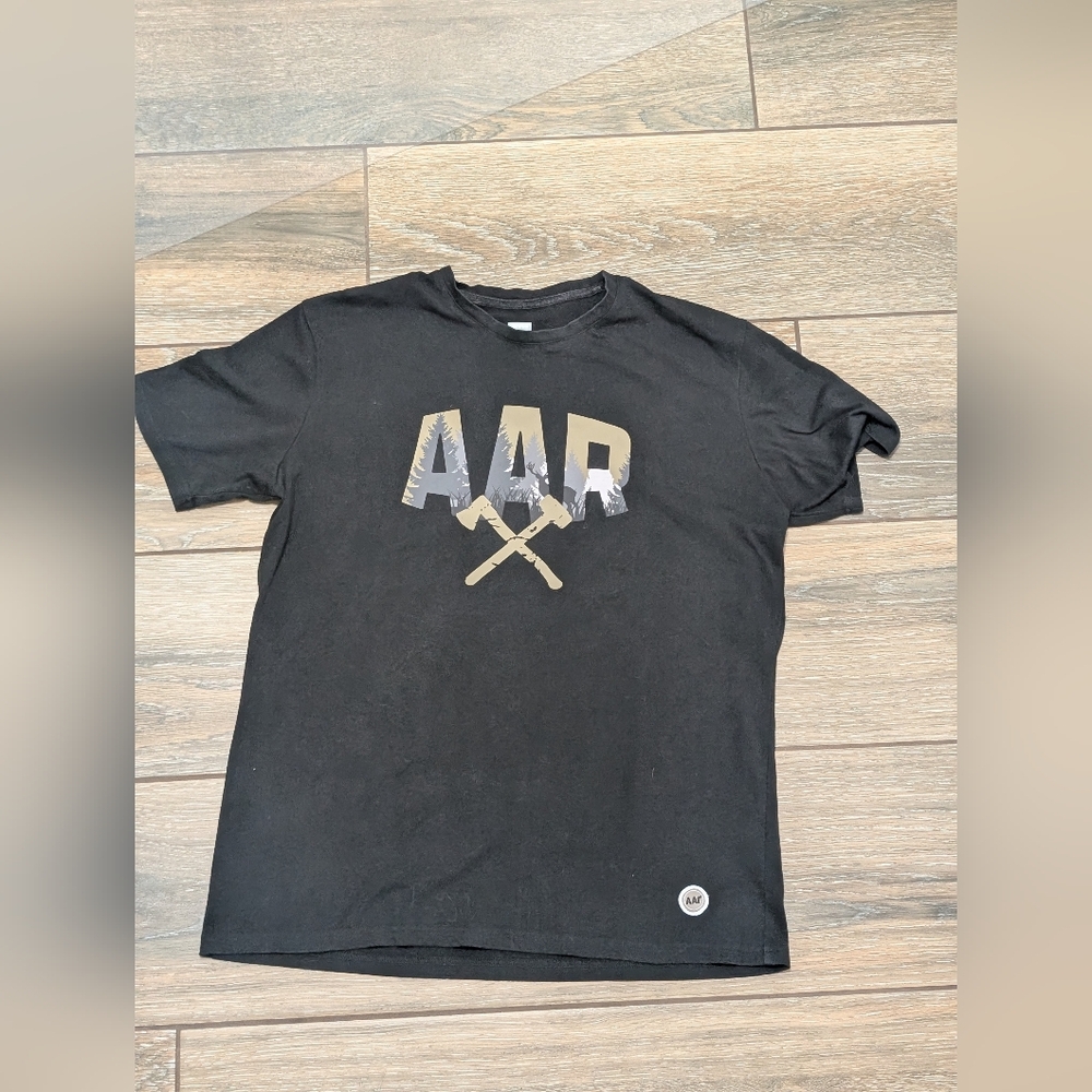 All American Roughneck - Black Graphic T-Shirt - Medium